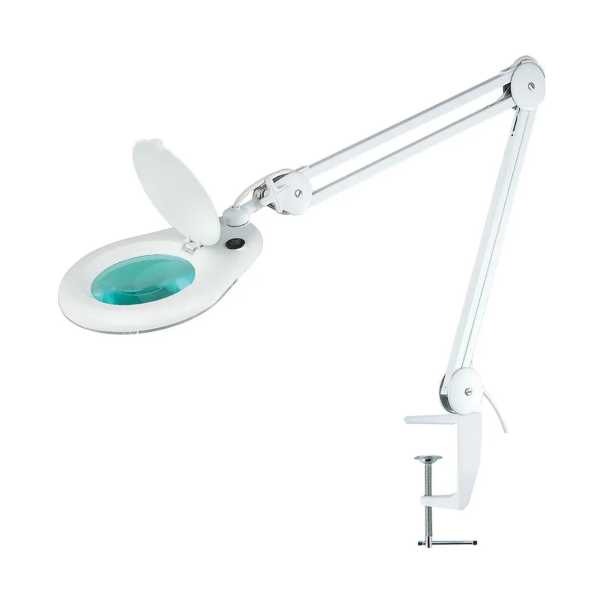 Vartech 228 L LED Magnifying Lamp, 125 mm Lens, Table Clamp, Sturdy Arms