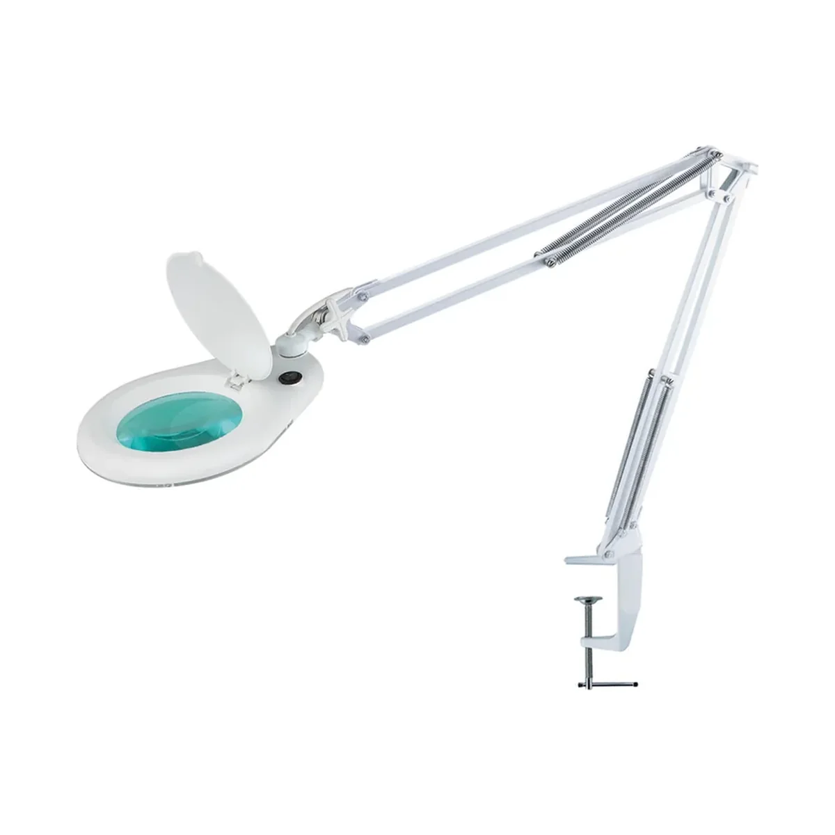 Vartech 228 L II LED Magnifying Lamp, 125 mm Lens, Table Clamp, External Arm Springs