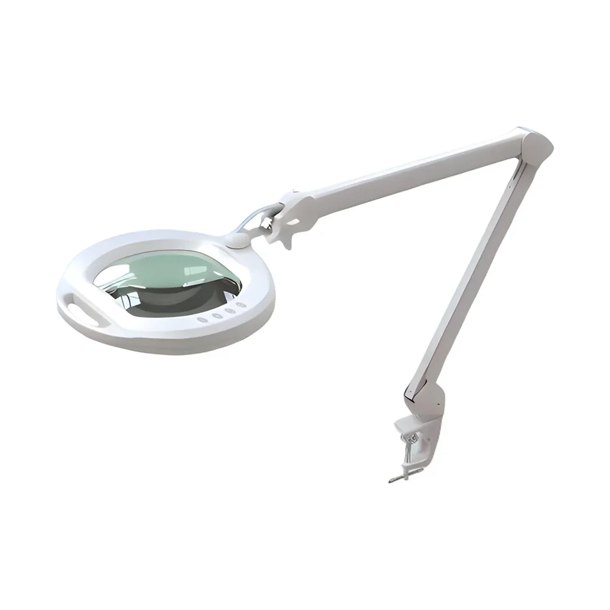 Vartech 228 LRD Dimmable LED Magnifying Lamp, Rectangular Lens, Table Clamp