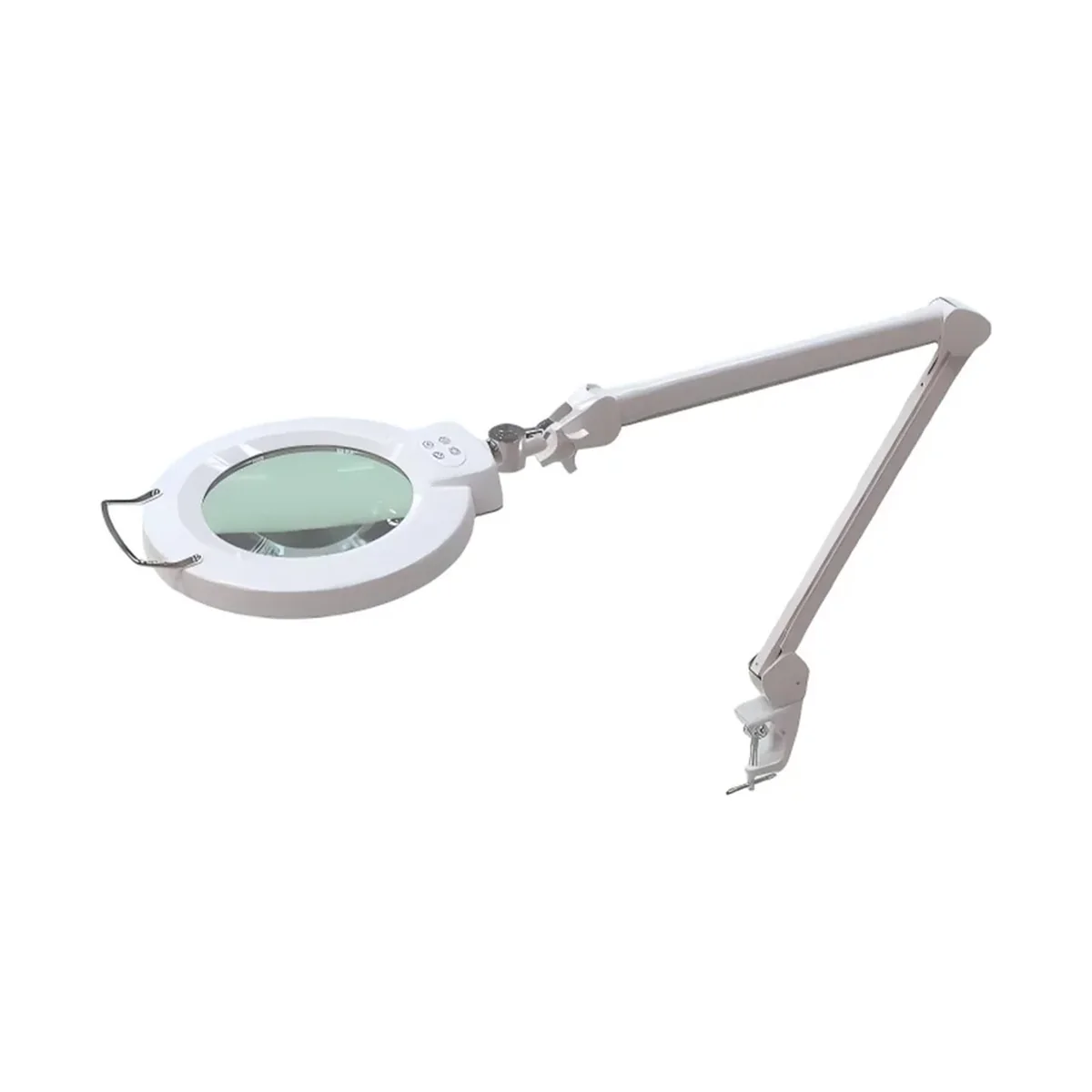 Vartech 228 LXD Dimmable LED Magnifying Lamp, 7" Round Lens, Table Clamp