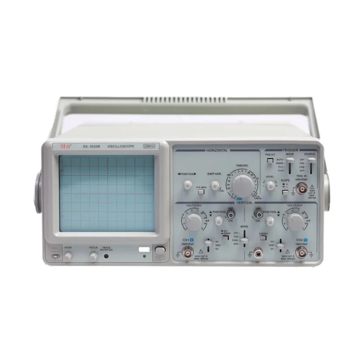 Vartech SS-5020B 20 MHz Dual Channel Analog Oscilloscope (CRO)