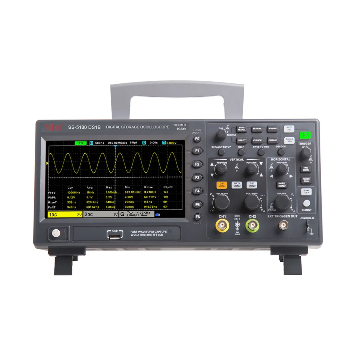 Vartech SS-5100DS1B 100 MHz Dual Channel Digital Storage Oscilloscope (DSO)