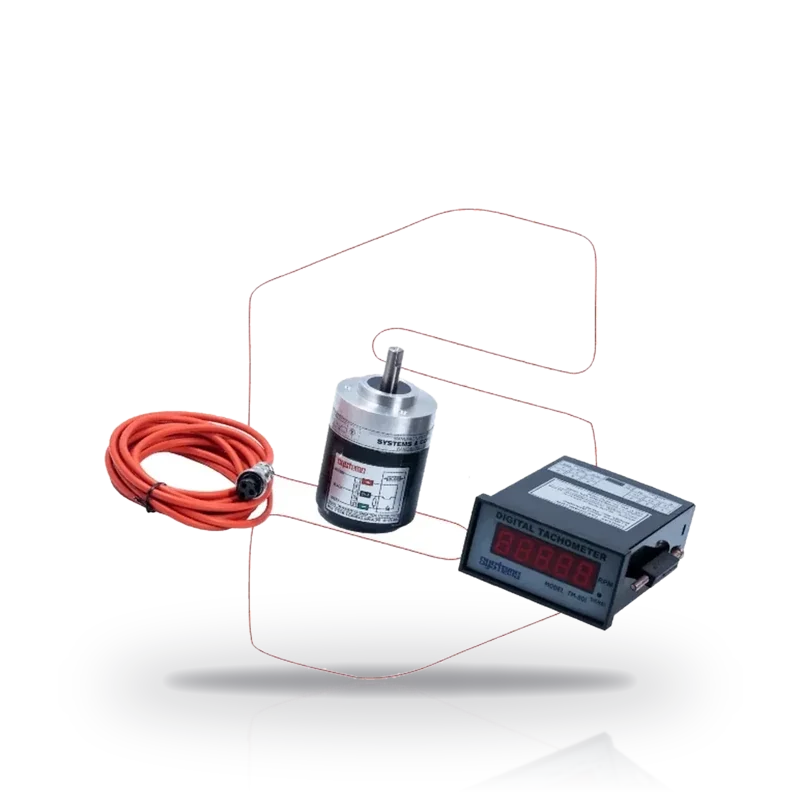 Systems Tech TM-801 Digital Panel Mount Tachometer with Digital Tachogenerator