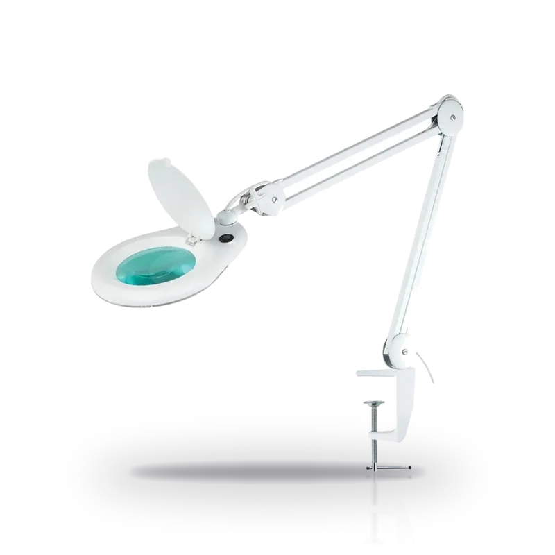 Vartech 228 L LED Magnifying Lamp, 125 mm Lens, Table Clamp, Sturdy Arms