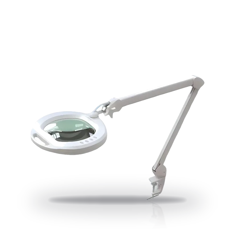 Vartech 228 LRD Dimmable LED Magnifying Lamp, Rectangular Lens, Table Clamp