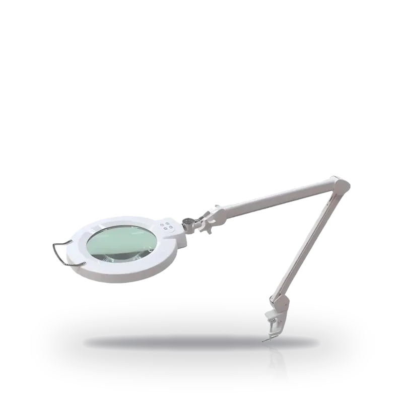 Vartech 228 LXD Dimmable LED Magnifying Lamp, 7" Round Lens, Table Clamp